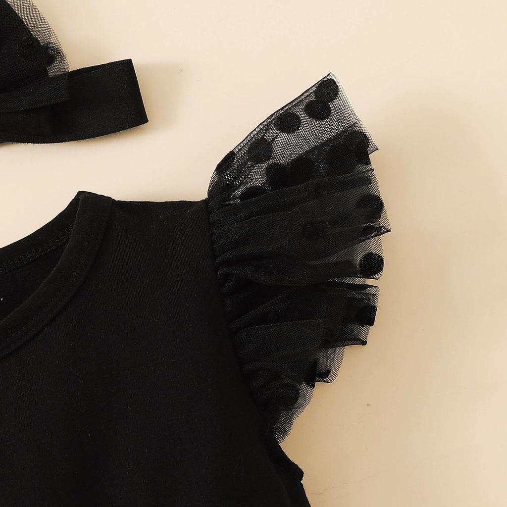 Summer Patchwork Mesh Sleeveless Romper for Baby Girls - Bestseller Triangle Bodysuit