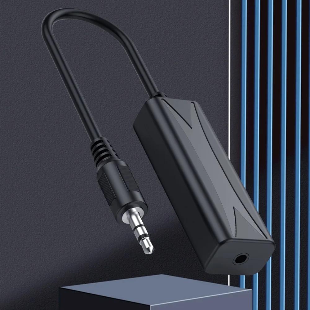 3.5mm Aux Audio Noise Filter Speaker Line Ground Loop Noise Isolator Eliminate for Car Stereo Audio System Home Stereo Car Accessories