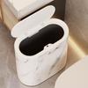 Small Trash Can With Concealed Lid Waste Bin Perfect For Tight Space In Bathroom Or Laundry Room Garbage Can
