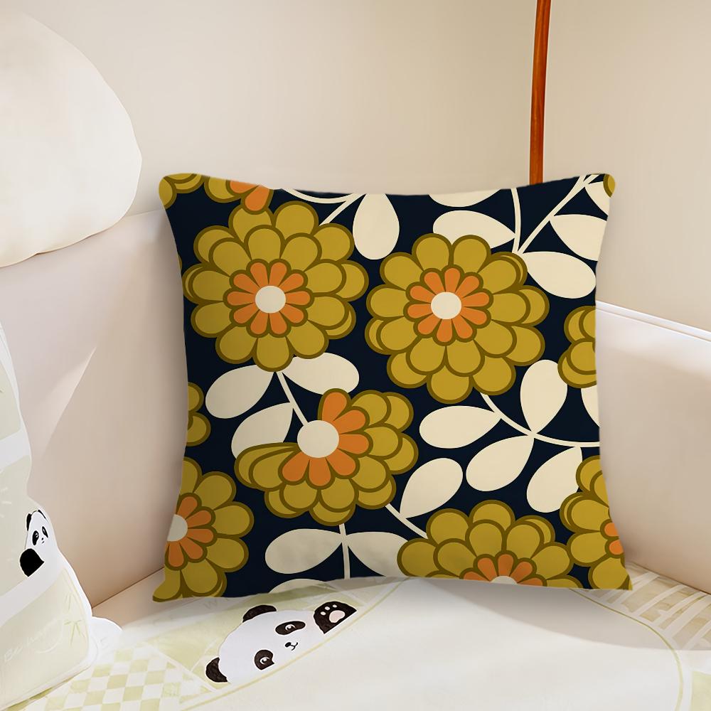 Art OOrla Kiely Flower cushion cover Pillow Case Plush Fabric Soft Double Sided Print Sofa Cushion Cover Throw Pillow Covers