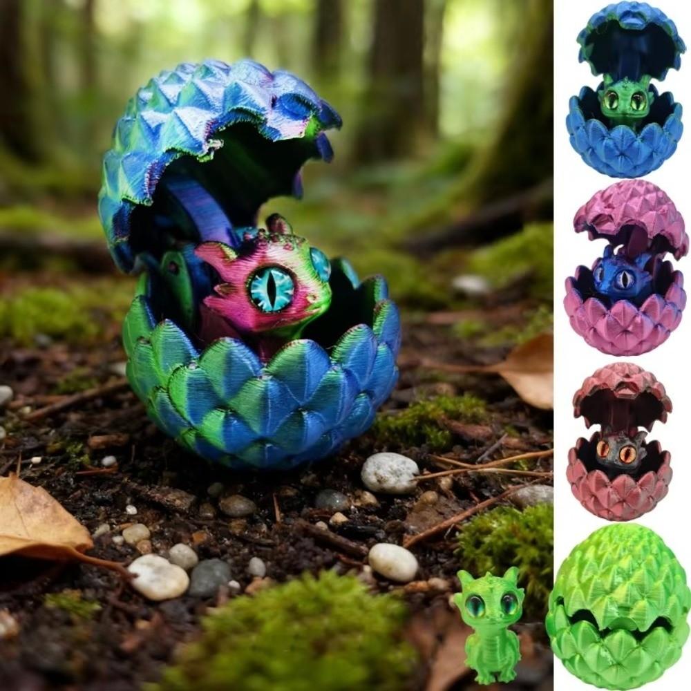 Creative 3D Printed Dragon Egg Mini Artistic Dragon Egg Statue Dragon Figure  Office Ornaments