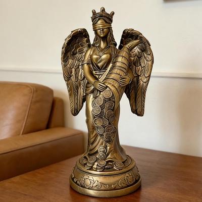 Винтажная Смоляная Греческая Богиня Богатства Статуэтка для Украшения Дома Статуэтка Удачи Декор для Рабочего Стола Счастливые Поделки Фигурки Украшение