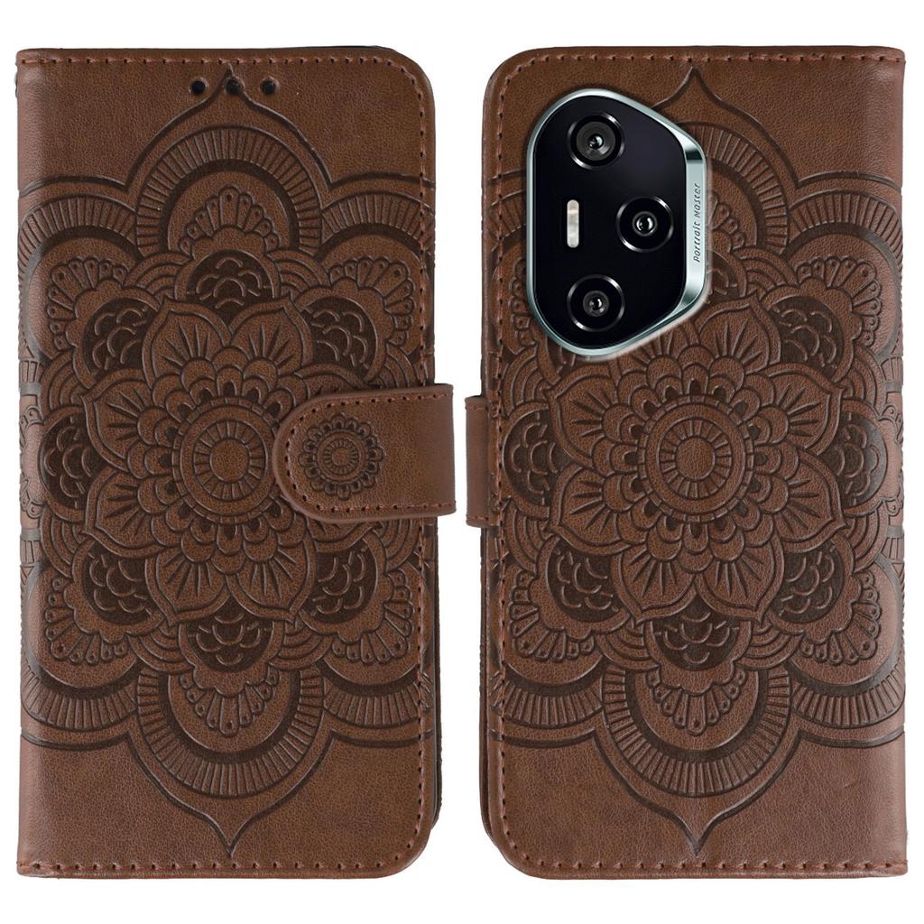 For Honor 400 Case PU Leather Mandala Imprinted Design Wallet Phone Cover