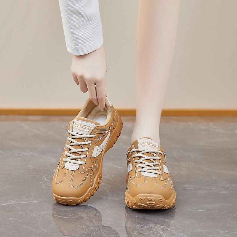 Мода 2025 Новые женские спортивные туфли на плоской подошве Нескользящая модная обувь Женская повседневная удобная женская обувь высокого качества