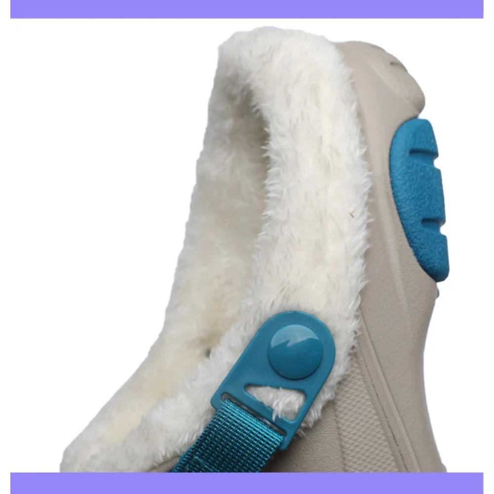 Зимние повседневные тапочки с круглым носком, уличная обувь, эластичная толстая подошва, модная универсальная бархатная модель, сохраняет тепло, удобна