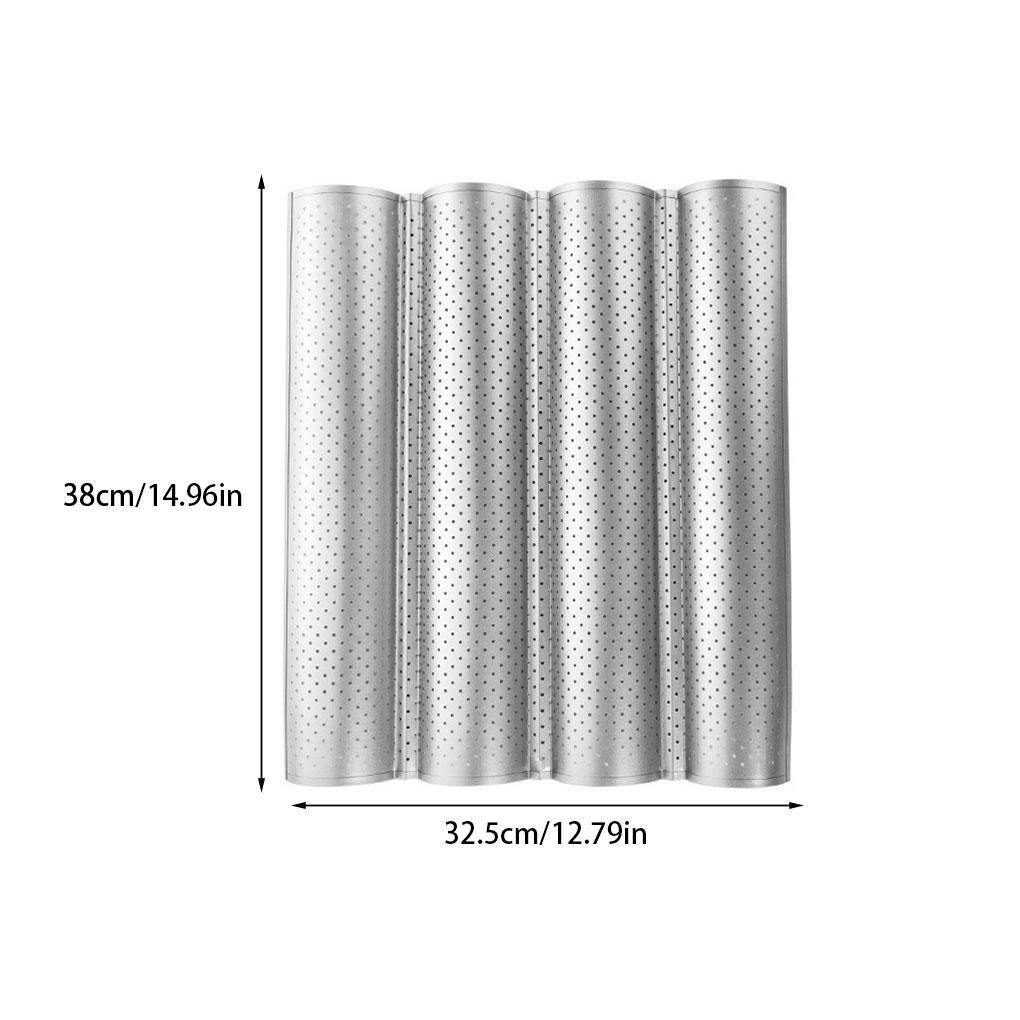 Противень для выпечки французского хлеба с 2 канавками, форма из углеродистой стали для багета, инструменты для выпечки