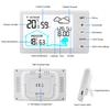 Thermohythmic Meter Wireless Weather Station with Barometer Sensor 4.4" LCD Display Indoor Outdoor Temperature Humidity Monitor