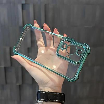Прозрачный чехол для телефона с защитой от падения для Honor 200 100 90 80 70 60 Pro, мягкий силиконовый чехол TPU с гальваническим покрытием, прозрачная защитная задняя крышка для линз