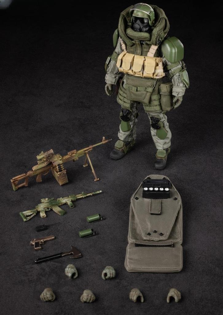 HiPlay HASUKI 1/12 Black Act Shield Soldier SA02 Movable Action Figure with Accessories Full Set