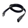 Многонаправленный угловой удлинительный кабель USB Type-C, Плоский силиконовый адаптер-переходник Male to Female для передачи данных