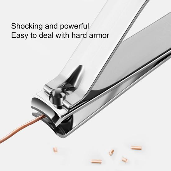 4 шт./набор острых кусачек для ногтей с кожаным чехлом и изогнутым краем, профессиональная нержавеющая сталь