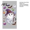 Decorative Window Posters Halloween Cartoon Cling Stickers, Ghost Pumpkin Candy Glass Decals, Self-Adhesive Removable Indoor Festive Scene Setters Art