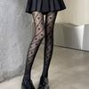 Чулки с бантиком, в полоску, в горошек, прозрачные сетчатые колготки, милые с сердечками, длинные колготки, лето