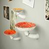 Mushroom Hanging Shelf Resin Wall Floating Decor Ornaments Wall Hanging Shelves