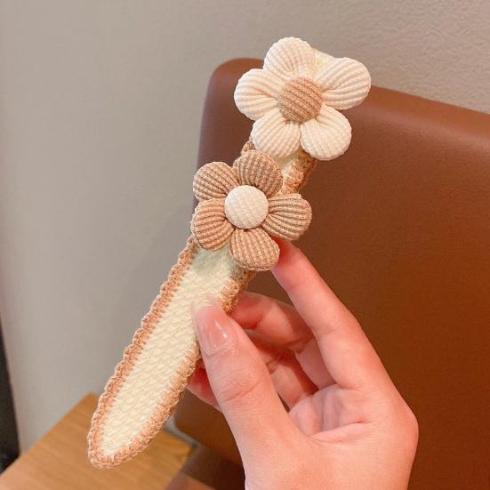 Повязка на голову для девочек с цветочным бантом, декор, безопасная лента-застежка, детская повязка для волос, головные уборы, аксессуары для волос, подарок на день рождения