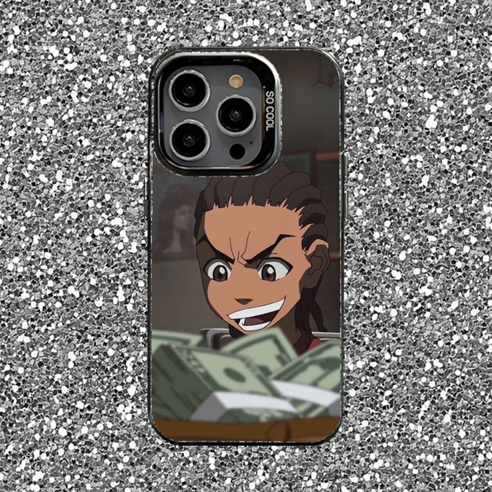 Чехол для телефона Riley Freeman Boondocks для iPhone 16,15,14,13,12,11,Pro,XS,Max,Plus,Mini,SE Черный Конфетный Матовый Ударопрочный Чехол