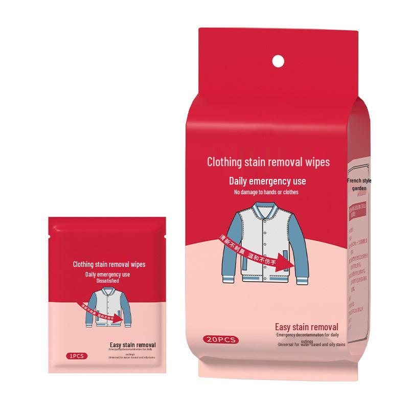 Portable Stain Remover Wipes for Clothes, Shoes, and Jackets - Waterless Cleaning Solution
