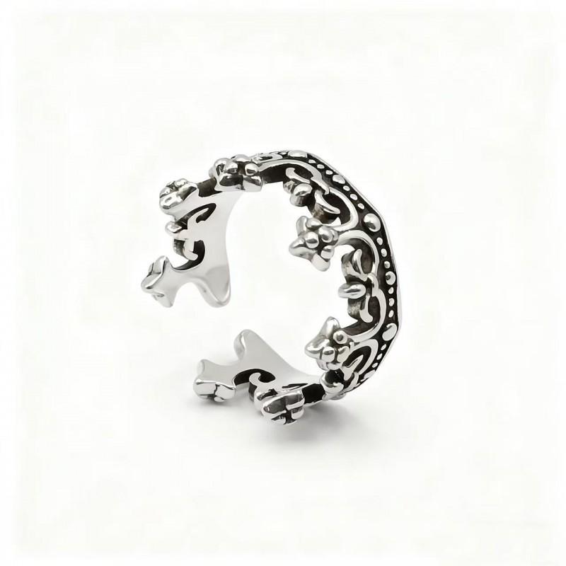 Adjustable Crown Ring Women Men Vintage Minimalist Finger Geometric Statement Jewelry