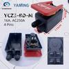 220V-250VAC Single Phase Safety ON-OFF Electromagnetic Switch Wire Plug Socket For Machine Lathe Milling Table Cutter YCZ3-BD