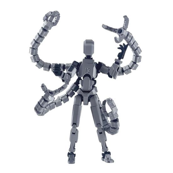 3D-печатная фигурка робота с аксессуарами, подвижные суставы, модель робота, игрушка