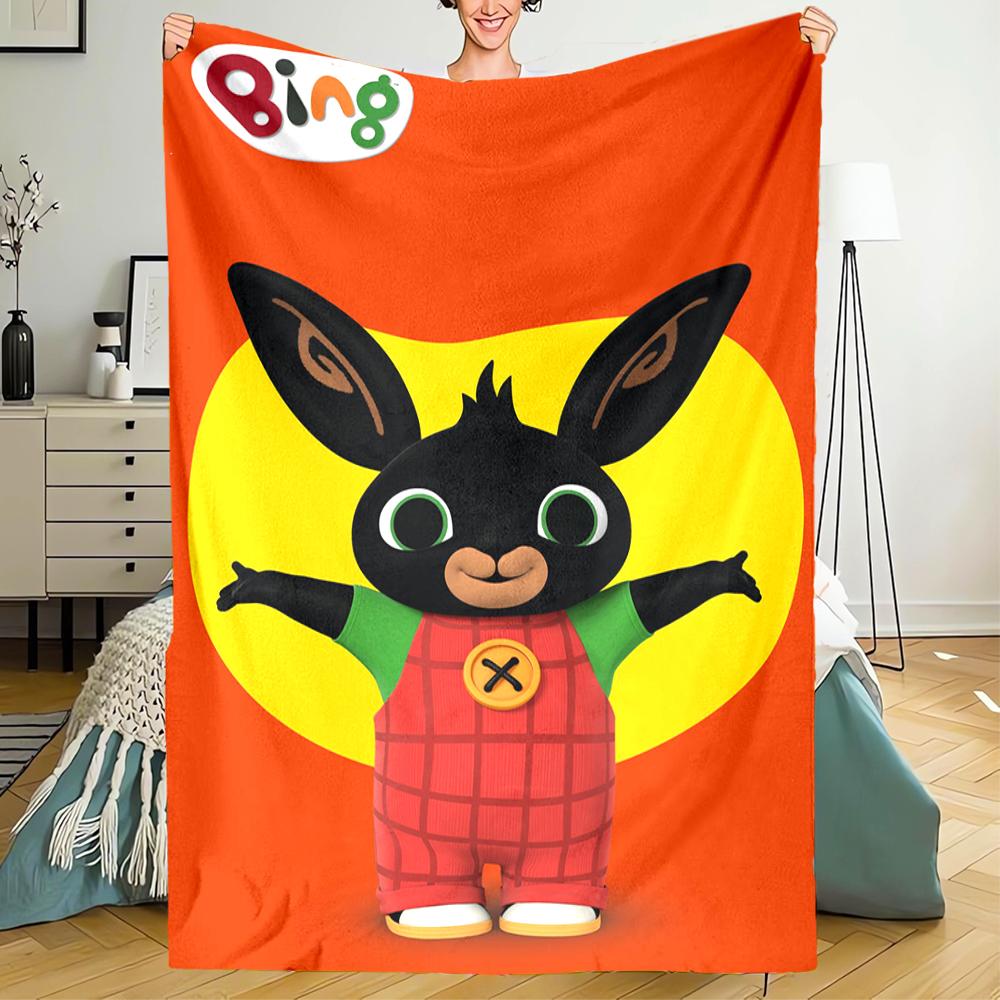 Bing Theme Printed Blanket - Perfect for Couch, Bed, Travel & Outdoor Use | Machine Washable, Cozy & Durable.