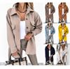 Autumn Collar Single Breasted Solid Color Shirt Woolen Loose Jacket