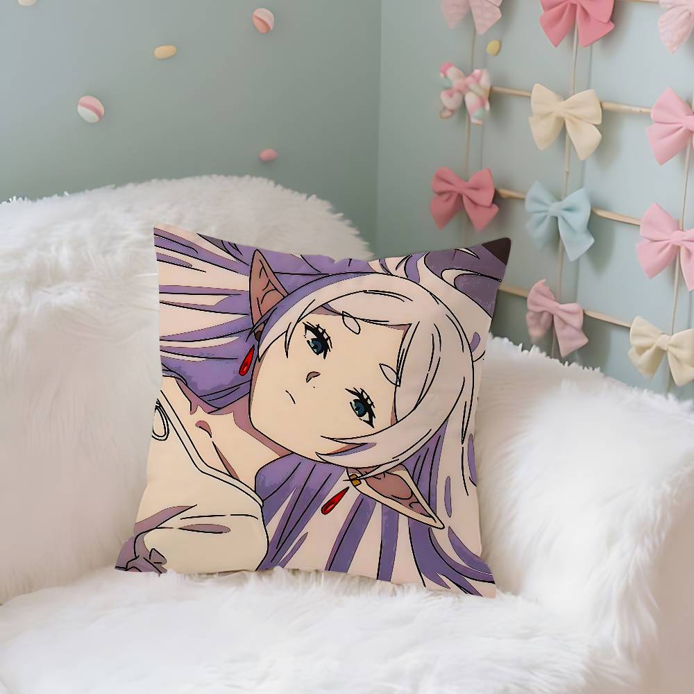 Anime FFrieren Cute Case Plush Fabric Soft Pillowcase Double Sided Print Cushion Cover Household Gifts