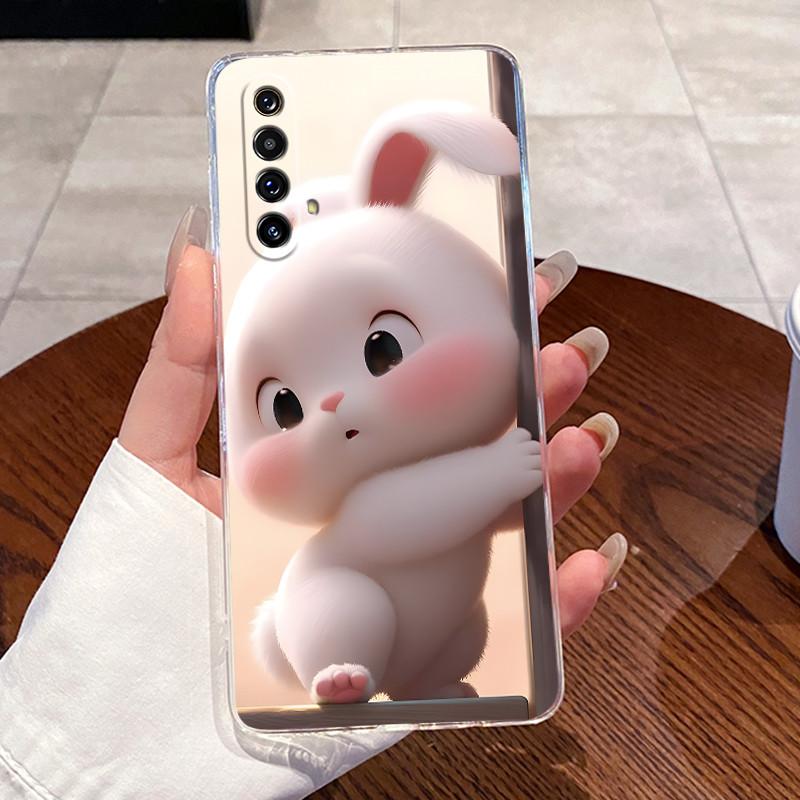 Cases For Realme X50 X50M X3 Clear Silicone Soft TPU Back Cover For Realme X50 Pro Coque Cute Rabbit Cat Dinasaur Phone Case