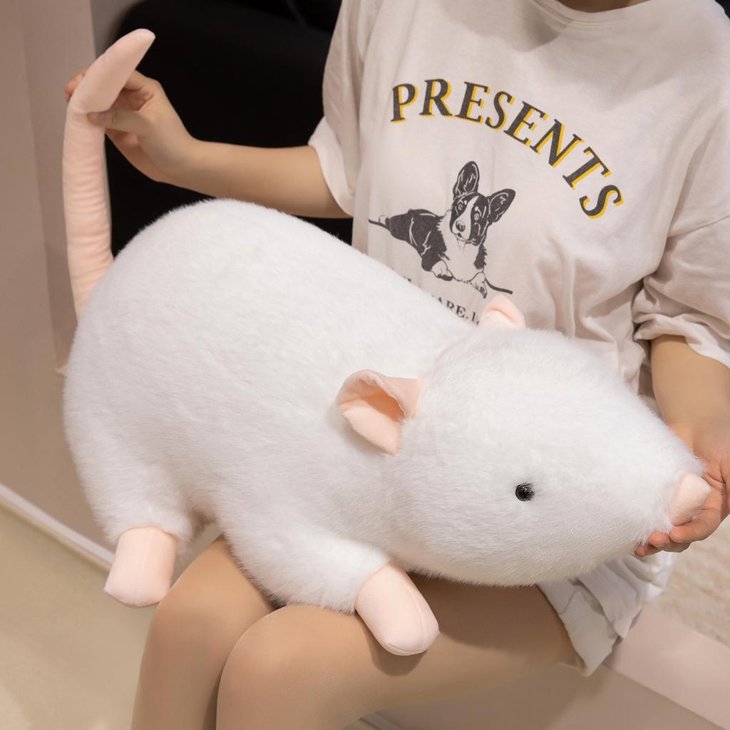 Simulation Mouse Plush Toy Lifelike Rat Pillow Cushion Mice Stuffed Animal Funny Doll Room Decor Creative Birthday Xmas Gifts