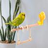 Suction Cup Parrot Stand Wooden Parrot Training Rack Platform Bird Perch  for Cage Hanging