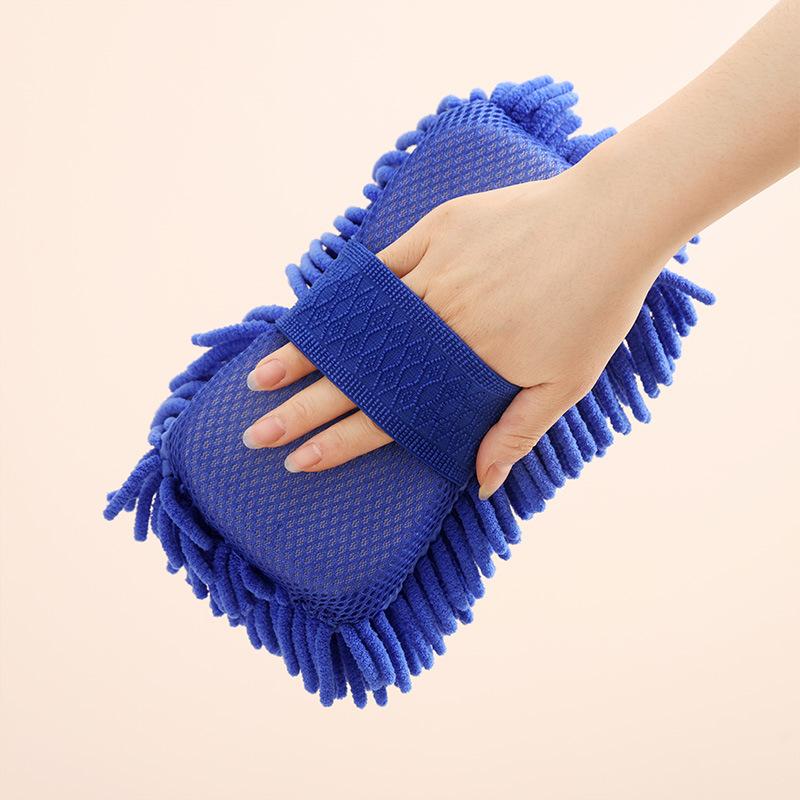 Car Cleaning Glove Microfiber Chenille Car Wash Sponge Care Washing Detailing Brush Pad Multifunction Cleaning Tool