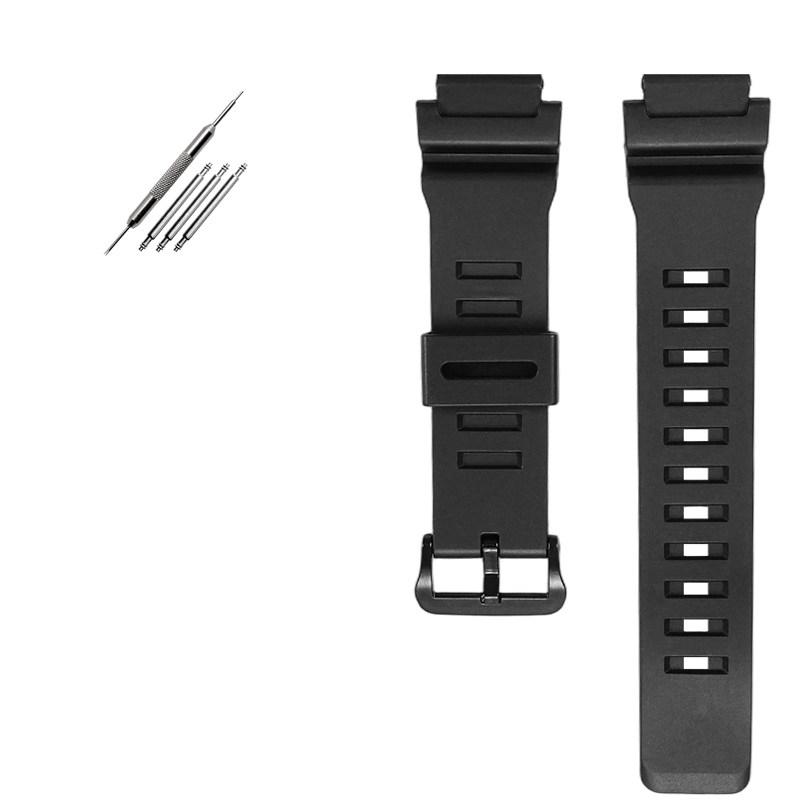 Силиконовый ремешок для часов 18 мм для Casio WS-1400H/1300/1700H W-737H Спортивный полимерный силиконовый ремешок Аксессуары для мужских браслетов