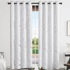 Gold/Silver Printed Blackout Curtains Window For Living Room Bedroom High Shading Door Black Out Curtains Thick Blinds Drapes