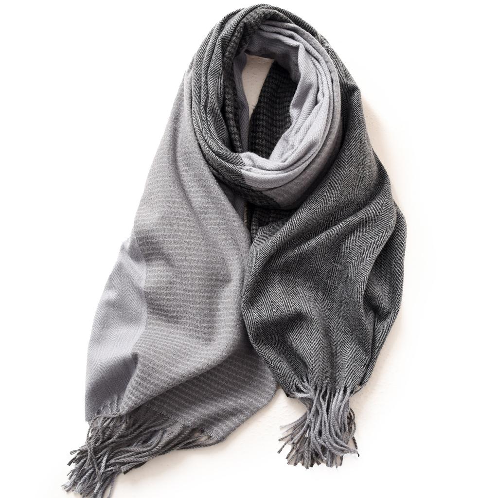 Imitation Cashmere Scarf Sweet Solid Color Fringed Scarf Women's 2025 Winter New Extended Fashion Warm Shawl