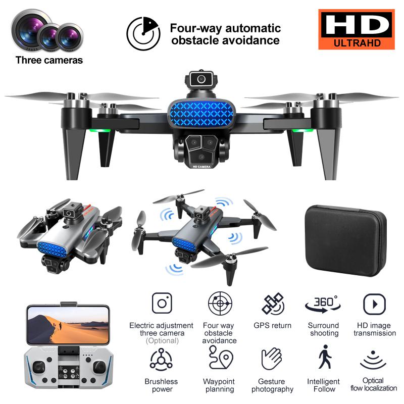 Новый профессиональный дрон K90 Max 4K HD ESC 3 камеры бесщеточный двигатель GPS 5G WIFI 360 обход препятствий складной квадрокоптер для аэрофотосъемки игрушка в подарок