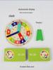 Interactive Children's Wooden Clock Teaching Aid - Time Concept & Digital Clock Cards Educational Toy