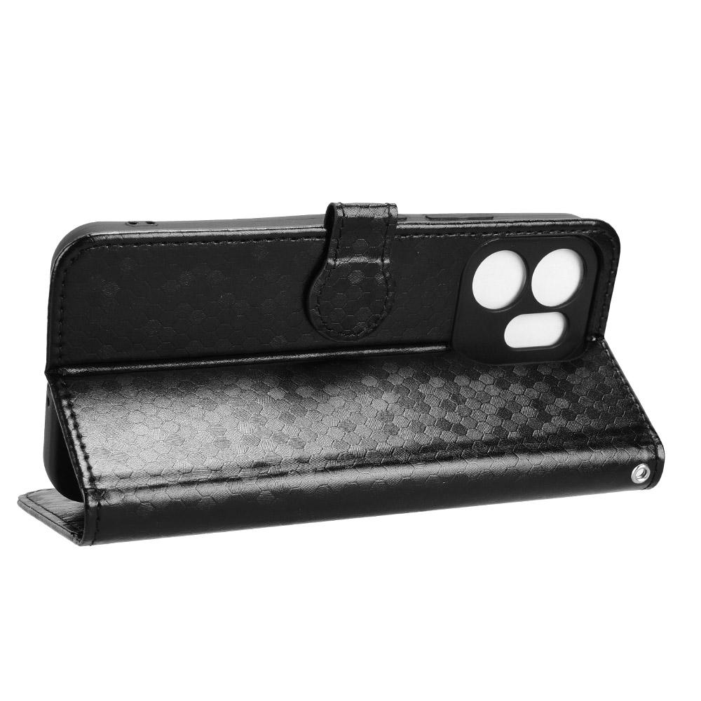 For Oppo Reno14 F 5G Wallet Case Dot Pattern Imprint PU Leather Phone Cover with Wrist Strap