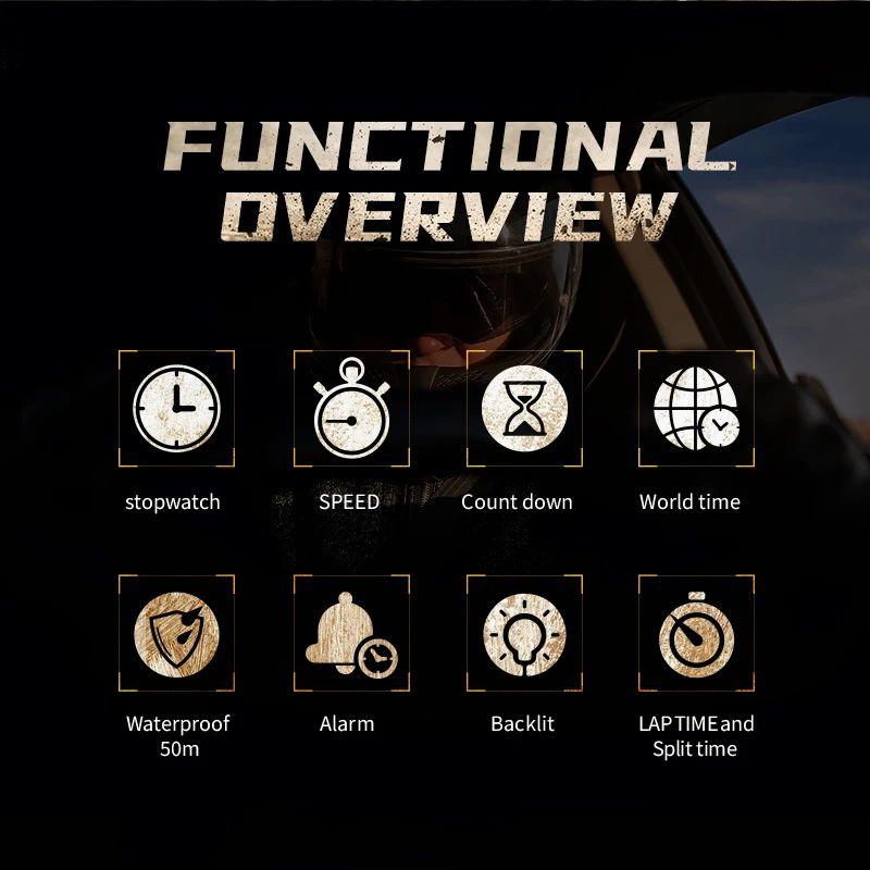 NORTH EDGE Мужские цифровые часы HORNET, спортивные часы для бега, велоспорта, водонепроницаемые, 50 м, с подсветкой мирового времени, наручные часы