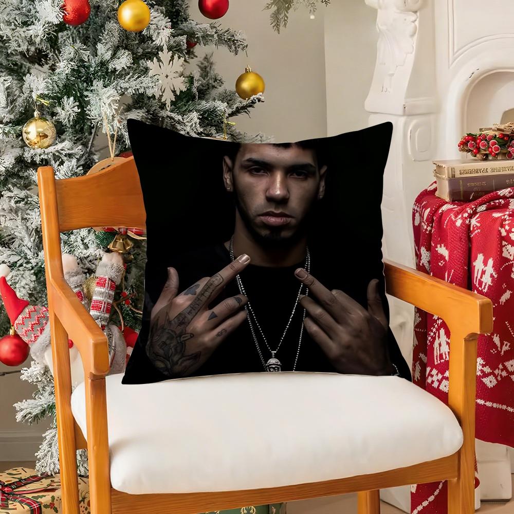 Rapper AAnuel AA Real Hasta La Muerte Pillow Case Silky Short Plush With Invisible Zipper Dustproof Sofa Cushion Cover