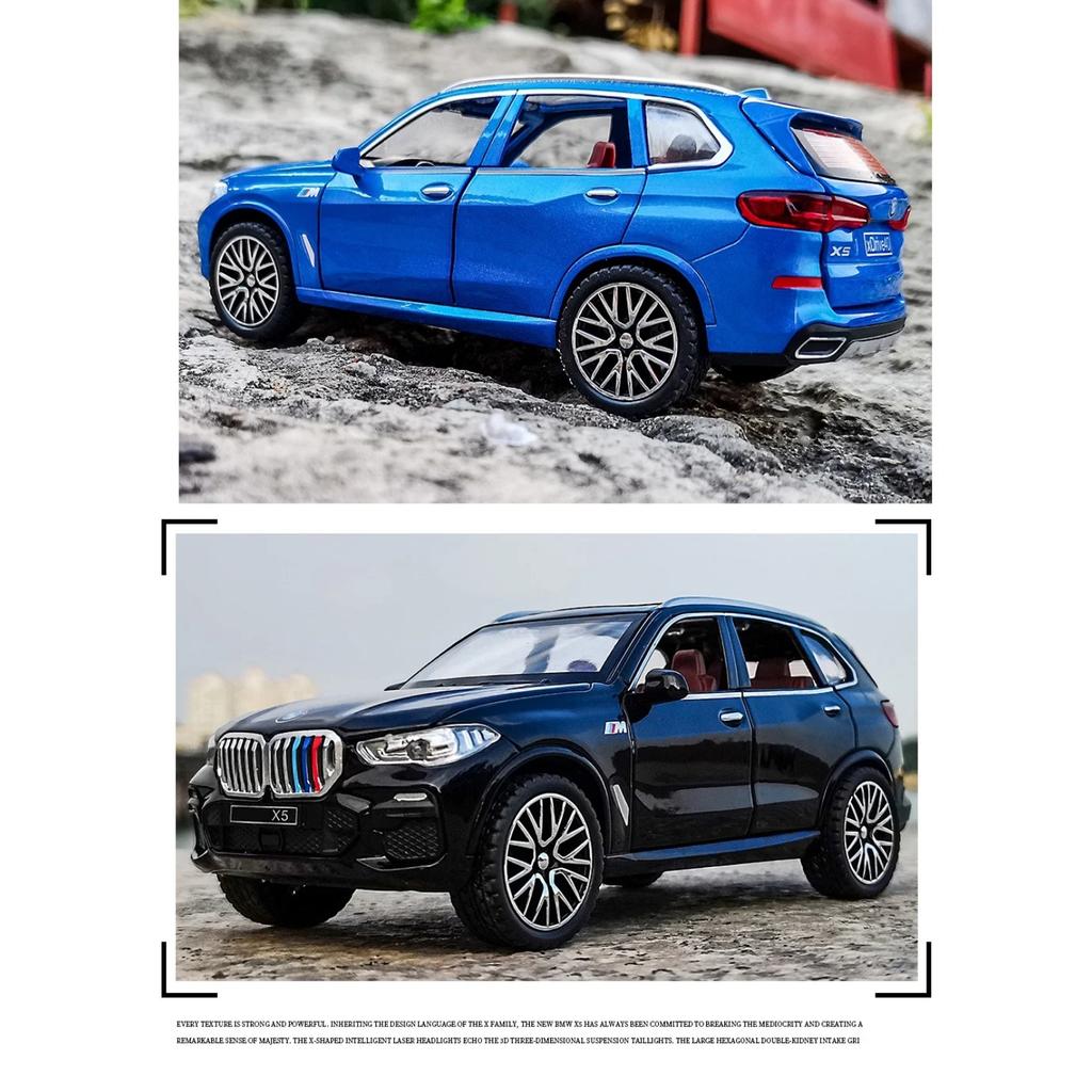Игрушечная модель легкосплавного автомобиля BMW X5 в масштабе 1/32 со светом и звуком, идеальный подарок для детей, коллекционная гоночная реплика