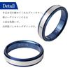 fe-fe x phiten [Special Edition] Phiten Flat Blue Line Titanium Ring, Size 20, Men's Sports Jewelry