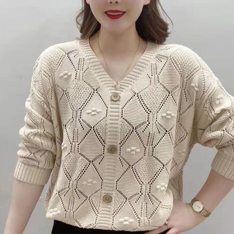 Длинный рукав V-образный вырез тонкий однотонный вязаный свитер для женщин весна-лето свободный утягивающий свитер для женщин