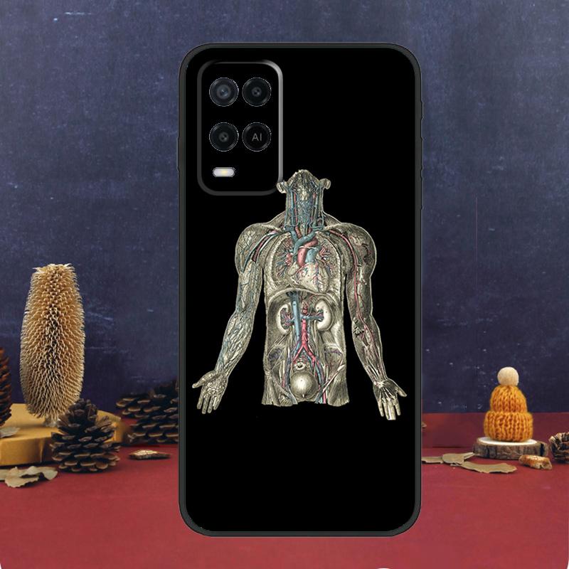 Анатомия человека для OPPO A58 A78 A98 A15 A16 A17 A76 A96 A77 A52 A72 A5 A9 A79 A94 A74 A57S A53S A54S чехол