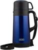 Бутылка для воды Pearl Metal 1500 мл с чашкой, широкое горлышко, бутылка из нержавеющей стали с двойными стенками, октановый синий HB-1745