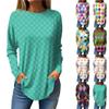 Футболки для женщин, осенние повседневные рубашки с длинным рукавом, толстовка, винтажный топ с графическим принтом, пуловер