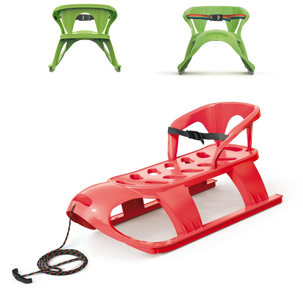 Sanki z oparciem BEZZY SEAT | Czerwony