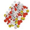 100Pcs Wooden Buttons 2‑Hole Round Shape Basketball Football Mixed Pattern Sewing Buttons