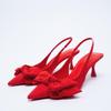 Fine Heel Heel Sandals Pointed Toe Mesh Slingback Sandals For Women Party Shoes Shoes Elegant Pumps Shoes