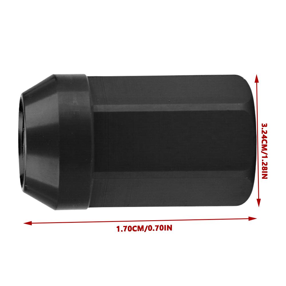 20pcs Lug Nuts M12X1.5 Aluminum Red Wheel Nuts Hex 19mm Closed End Cone Seat Car Accessories