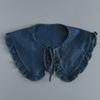 Women Denim Fake Collar Scarf Shawl Shoulders Wraps  Cape Removable Neckwear False Collar Clothing Accessories Half Tops Shawls